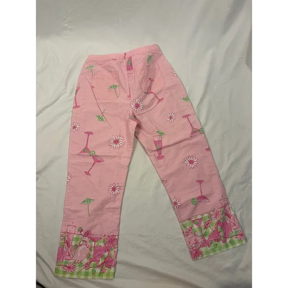 Vintage Lilly Pulitzer Size 8 Lobster Cocktail Pink Pants - Picture 5 of 6